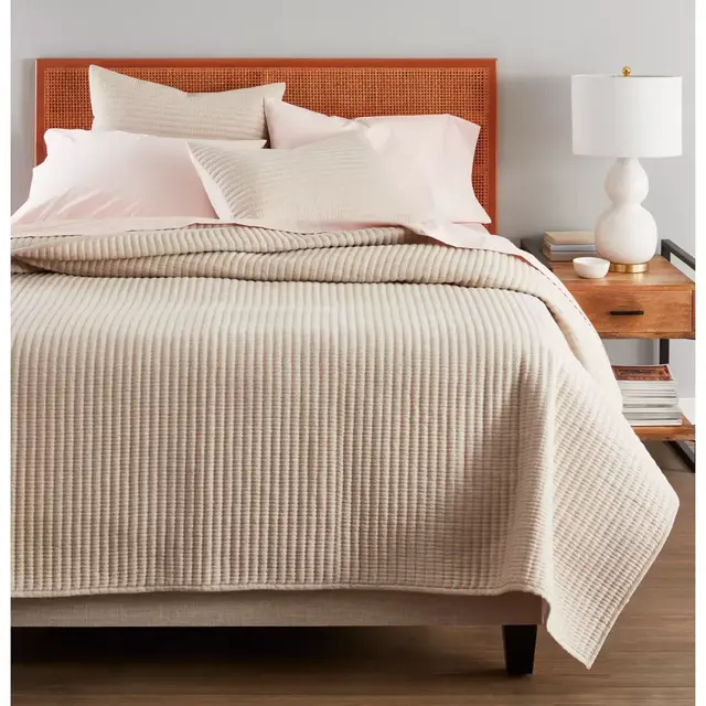 Nestwell™ Stripe Texture 3-Piece Full/Queen Quilt Set in Moonbeam