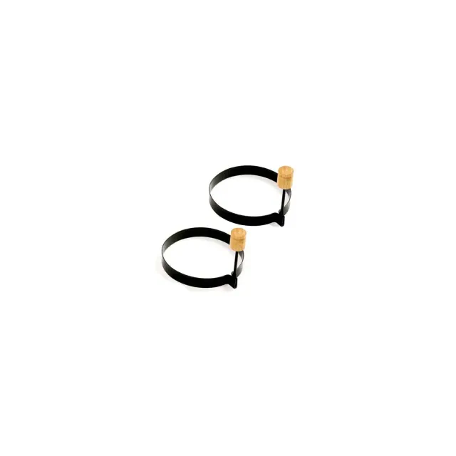 Norpro 4-Inch Nonstick Round Pancake and Egg Rings, Set of 2, Black