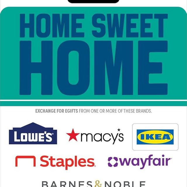 One4all Home Sweet Home Physical Gift Card - $50