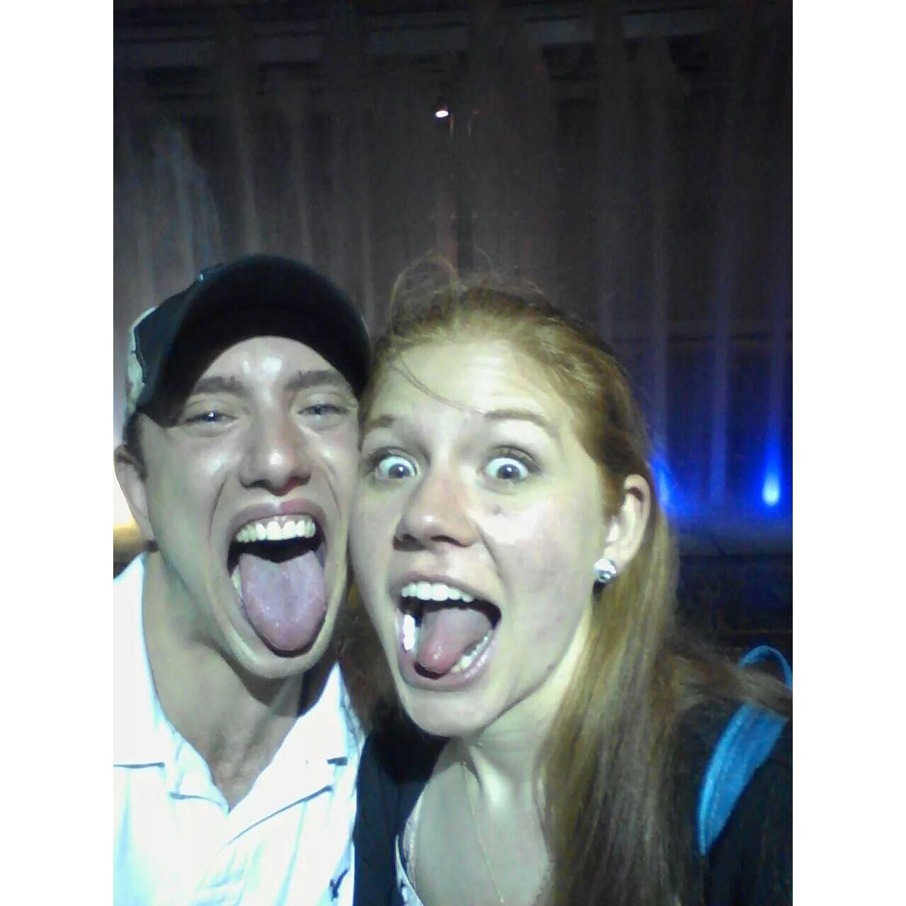 Being goofy!