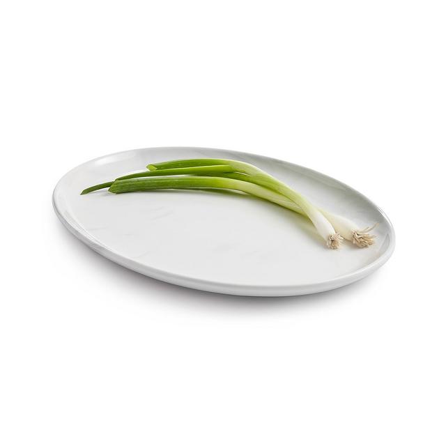 Hotel Collection Modern Marble-Look 14" Oval Platter, Created for Macy's