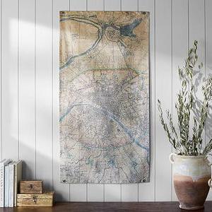 Wall Hanging Canvas - Vintage Paris Map