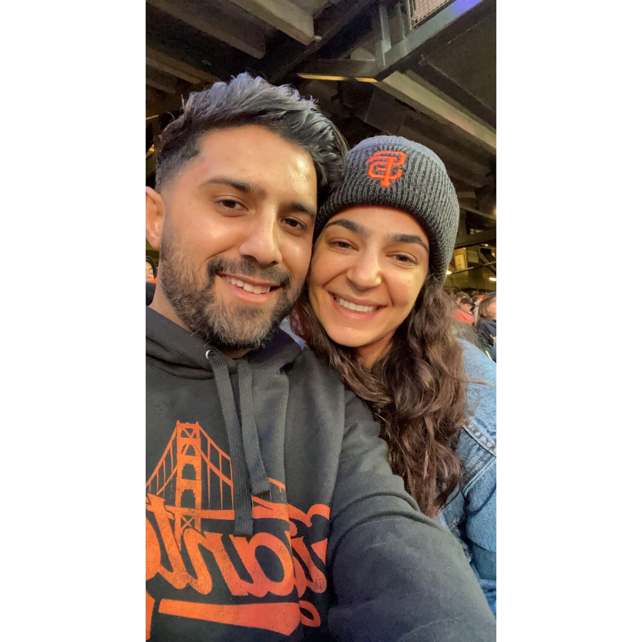 Mahsa learned the meaning of "Can of Corn" at the first baseball game we went to together!