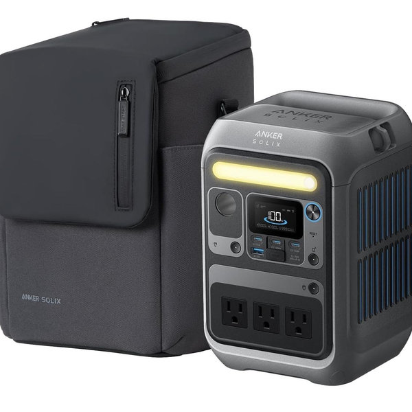Anker Solar Generator SOLIX C300 with Protective Bag, 288Wh Portable Power Station, 300W (600W Surge), LiFePO4 Battery, 140W Two-Way Fast Charging, for Outdoor Camping, Traveling, and Emergencies