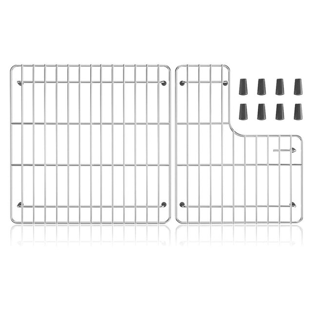 Sink Protector for Kohler K6449-ST Whitehaven, Stainless Steel Sink Rack Replacement for Kohler Whitehaven Farmhouse Cairn K-5826 and K-5827 Bottom Racks