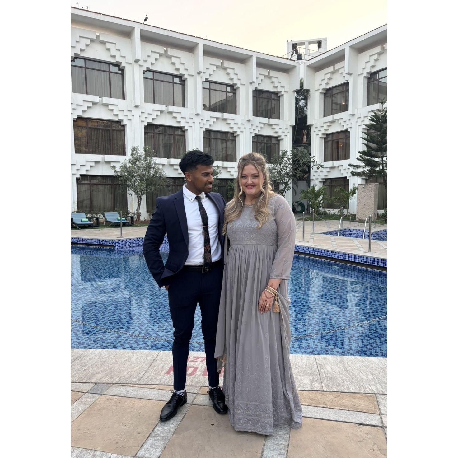 Western Male Suit & Indian Gown - Indian Wedding