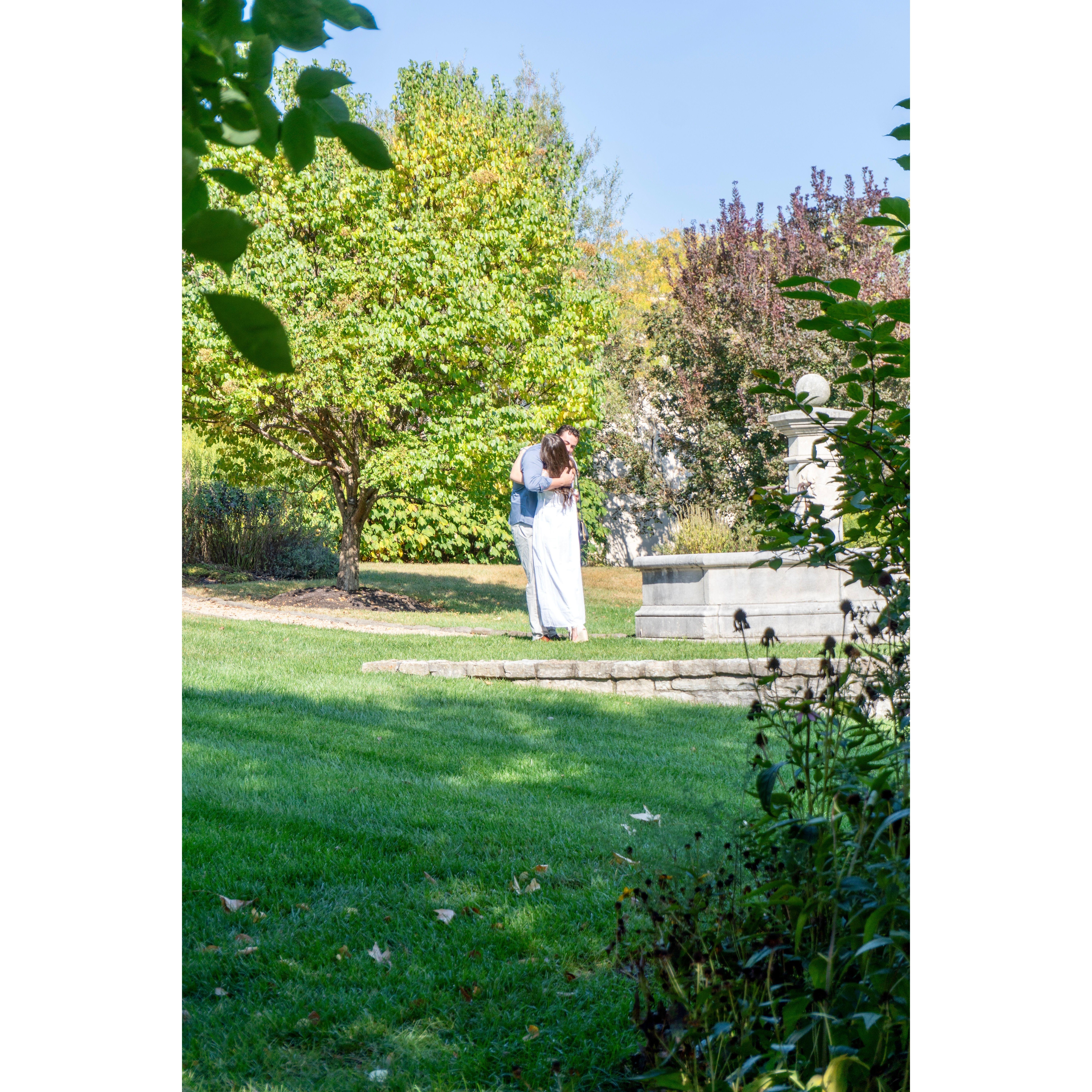 The moment after Caleb popped the question!