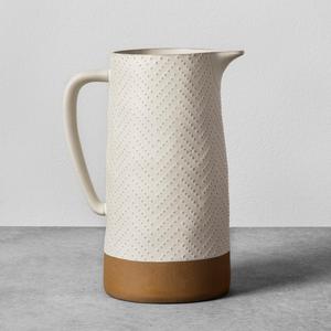 Product description page - Textured Stoneware Pitcher - Cream - Hearth & Hand™ with Magnolia