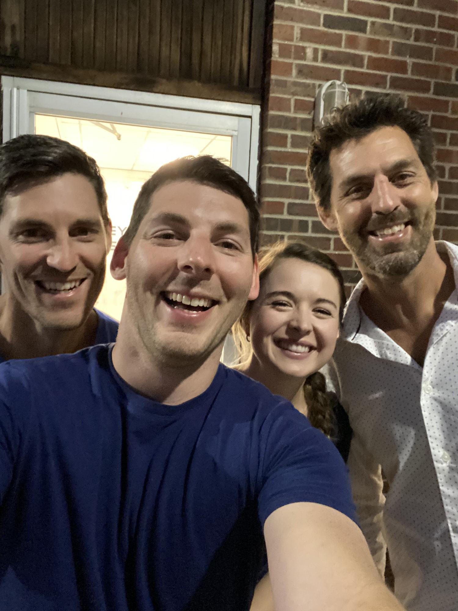 Marc, Kristina, and Marc’s brothers James and Pete after successfully “escaping the room!”