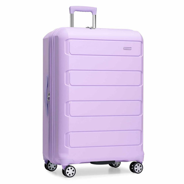 Traveler's Choice Pagosa Indestructible Hardshell Expandable Spinner Luggage, Lavender, 30-Inch Large