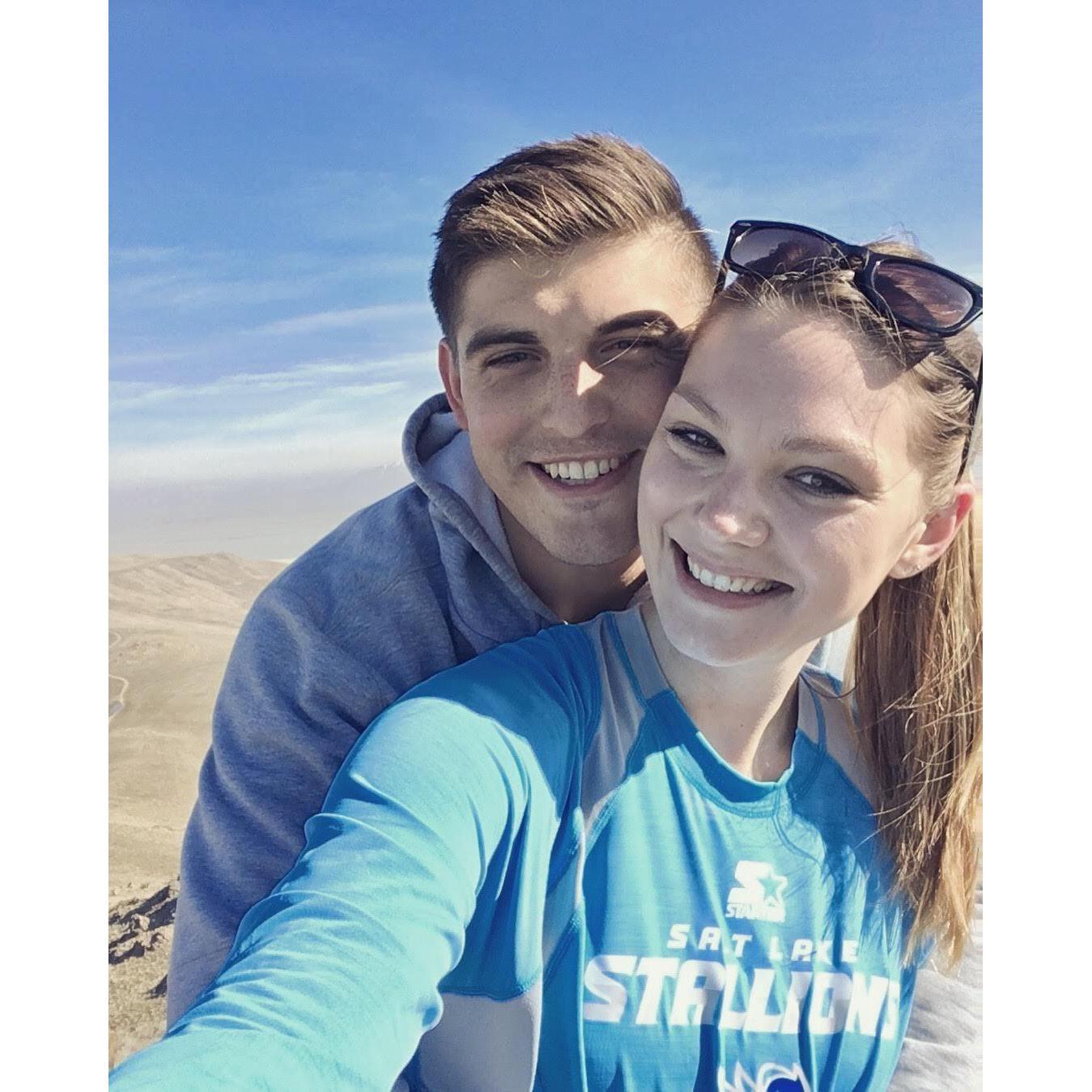 One of our hikes in Salt Lake City!