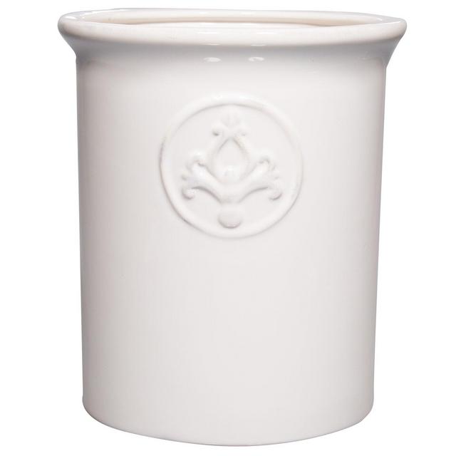 Medallion Embossed Utensil Crock
