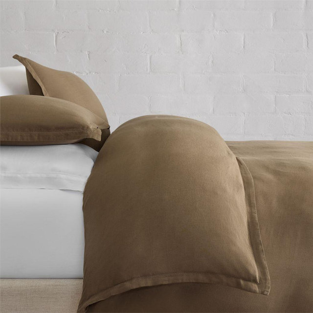 Signature Tencel Linen Full/Queen Duvet, Cognac