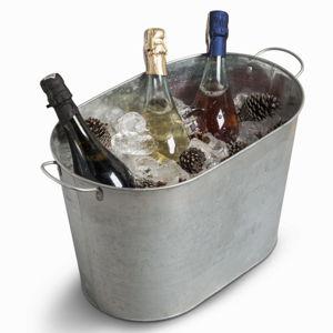 Balde ovalado galvanizado grande - Ambiente Gourmet