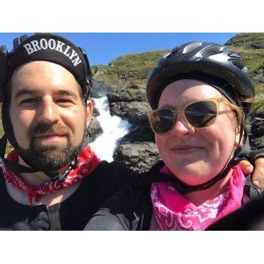 About halfway through a 50 mile bike ride through Norwegian mountains.