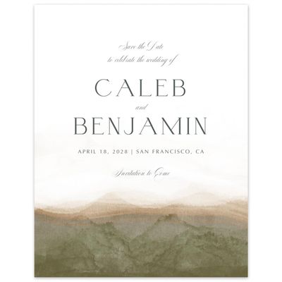 Brown Spring Wedding Digital Save the Date - Dew Portrait