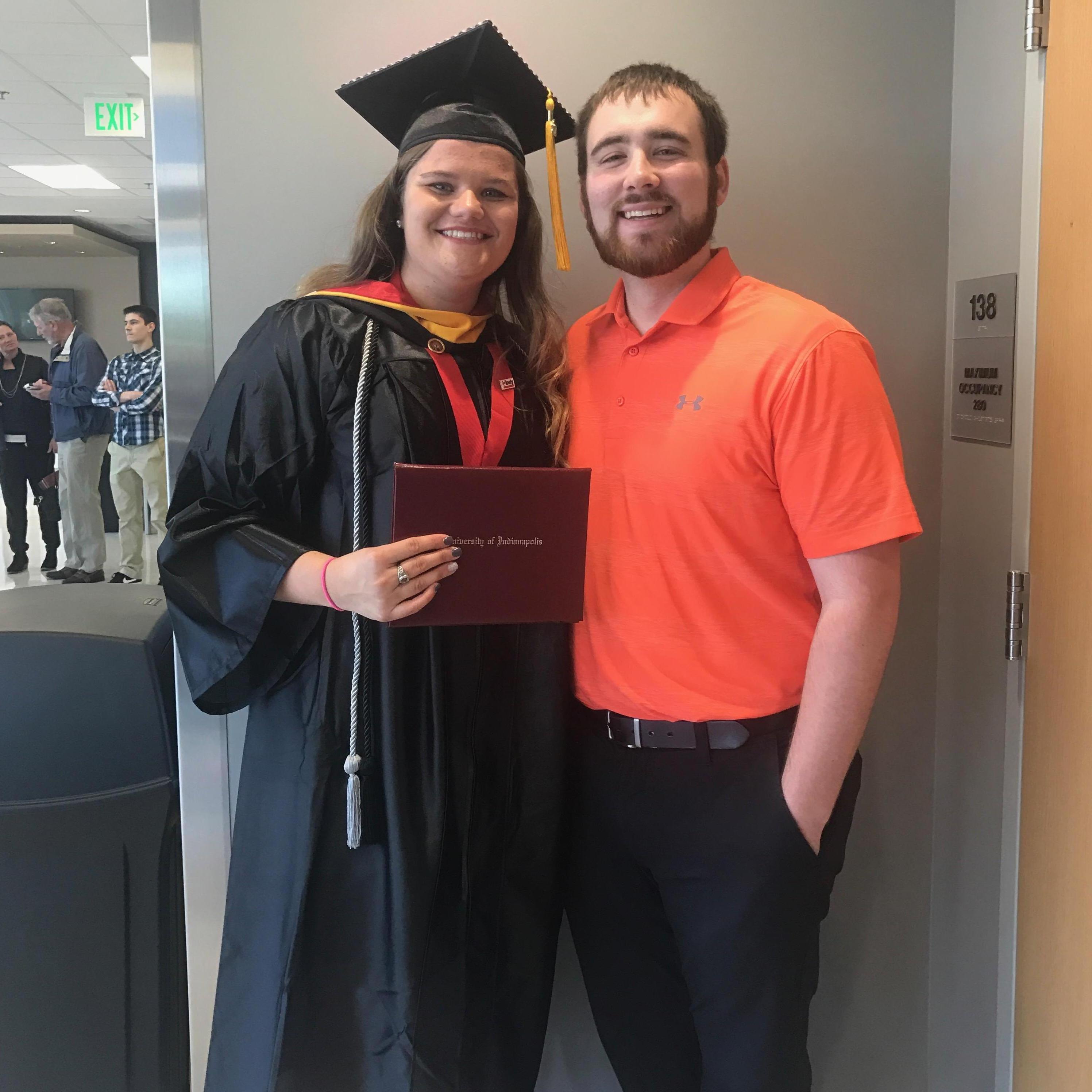 Kari's undergraduate graduation, May 2017