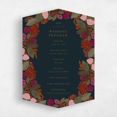 Blue Diamond Wedding Program - Elody