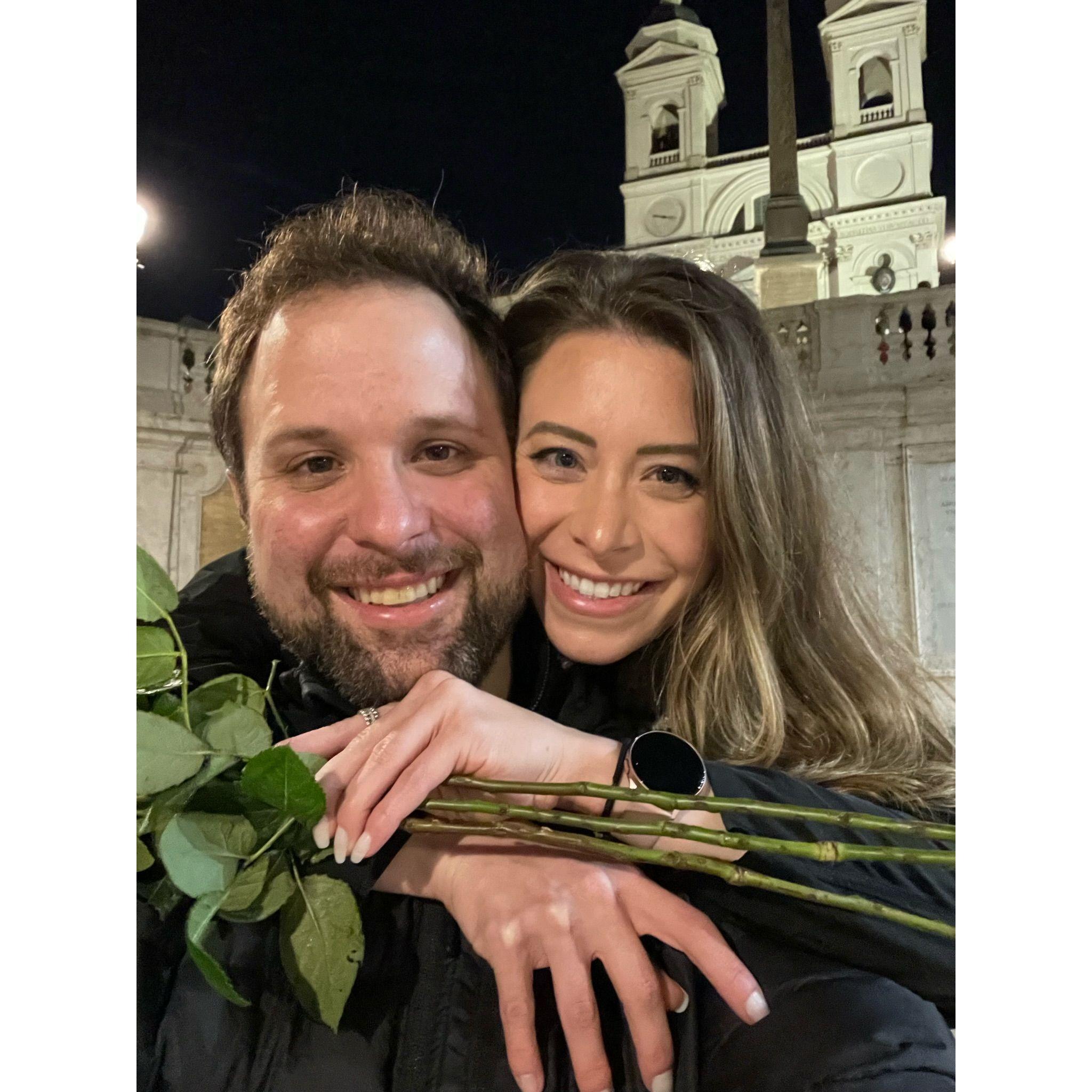 Buying roses at the Spanish Steps - Nov 2021