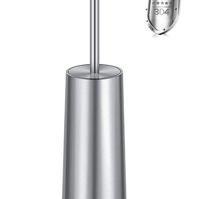 WITAIR Toilet Brush and Holder, Toilet Brush 304 Stainless Steel, Toilet Bowl Brush for Bathroom Toilet-Ergonomic, Elegant,Durable