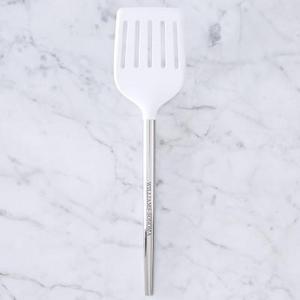 Williams Sonoma Stainless-Steel Silicone Slotted Turner, White