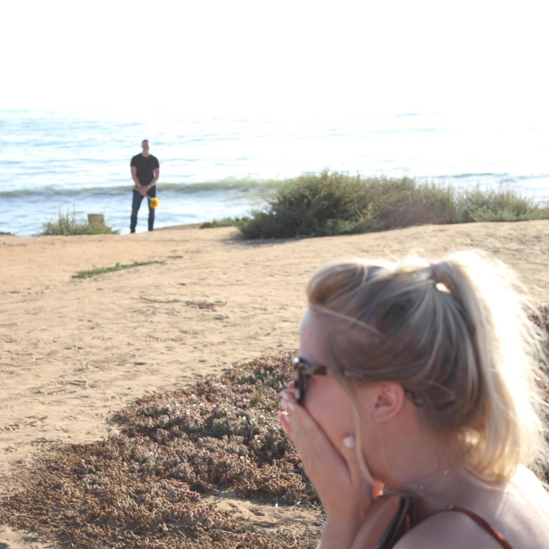 My reaction when I realized the man yelling my name was Jordan! Soon later he proposed!!