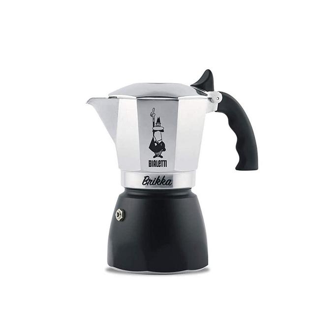 Bialetti New Brikka, Moka Pot, the only coffee maker capable of producing the cream of the espresso 4 Cups, Aluminum