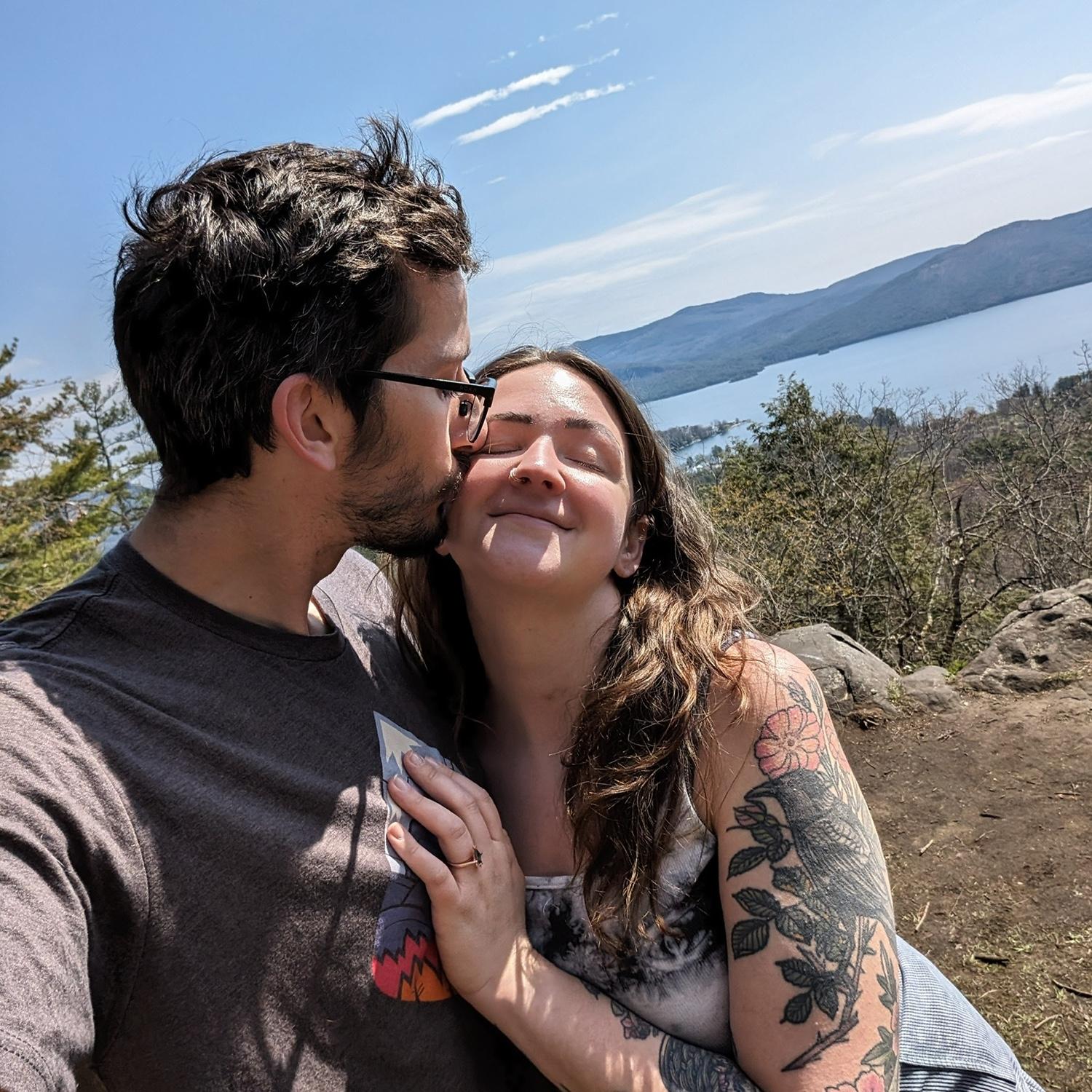 This was right after we got engaged!