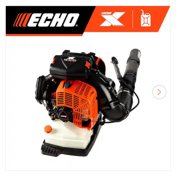 ECHO 220 MPH 1110 CFM 79.9 cc Gas 2-Stroke X Series Backpack Blower with Tube-Mounted Throttle PB-9010T