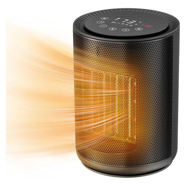 ZAFRO Space Heater, Portable Heater Electric Ceramic Fan Small Heaters Handle Indoor Use,Child Lock,Tip-Over & Overheat Protection