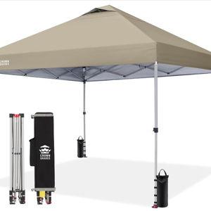 CROWN SHADES 10x10 Pop Up Canopy Color: Beige