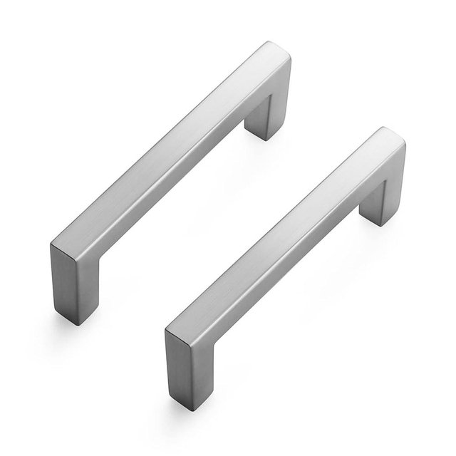 Ravinte 15 Pack Solid 3 Inch Center to Center Slim Square Bar Drawer Handles Cabinet Hardware - Brushed Nickel Kitchen Pulls