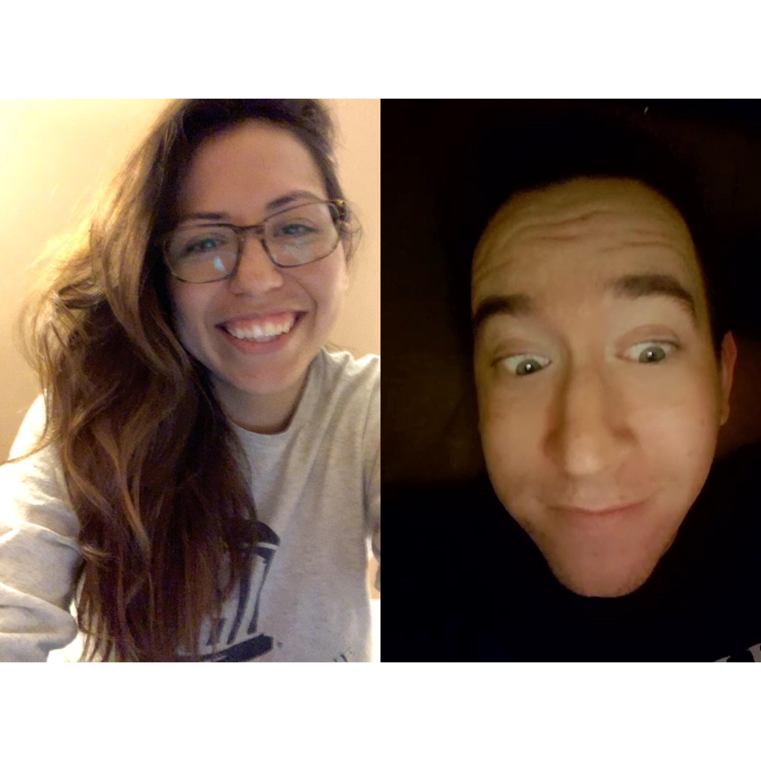 A typical evening for us on video chat!