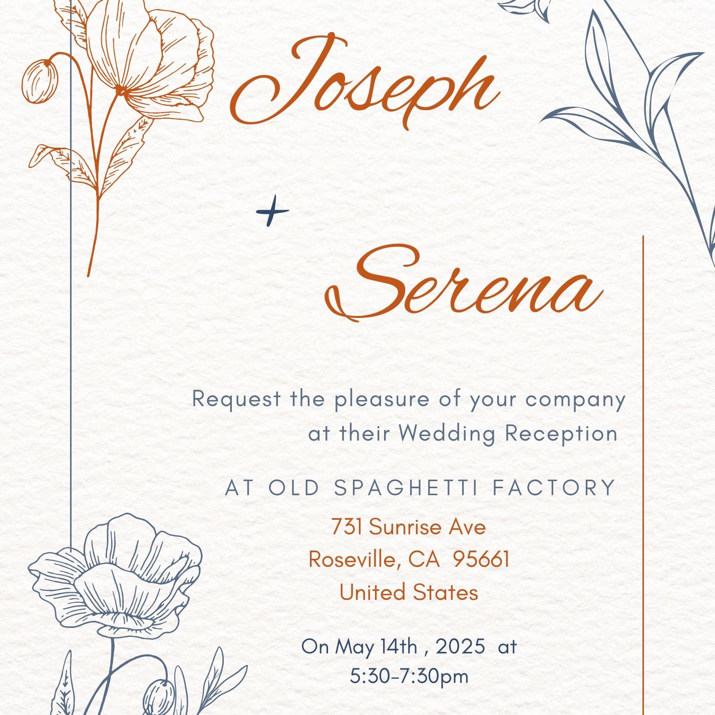 Wedding Reception Invitation