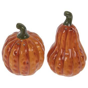 Orange Pumpkin and Gourd Salt and Pepper Shakers Home Autumn Fall Table Decoration