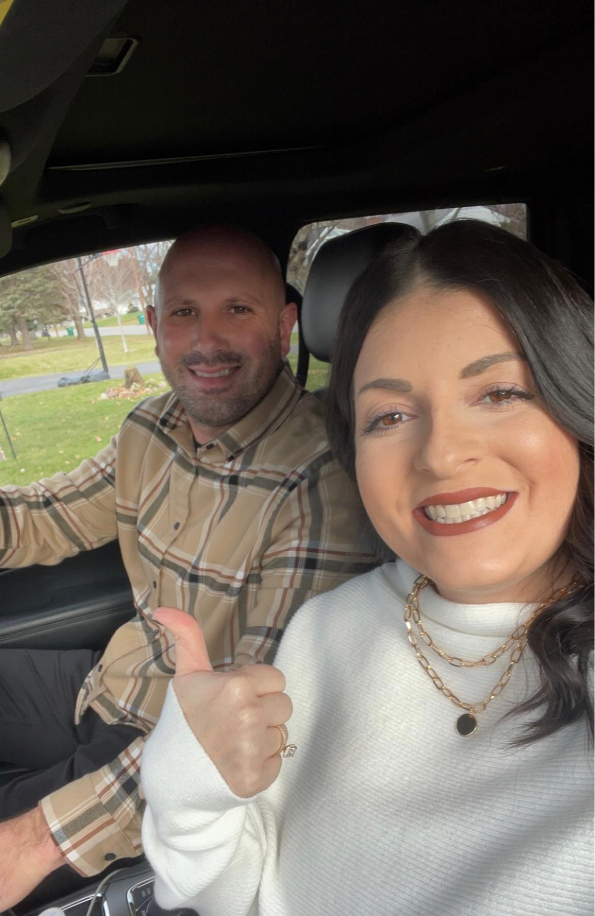 On the way to our engagement photos… try #2