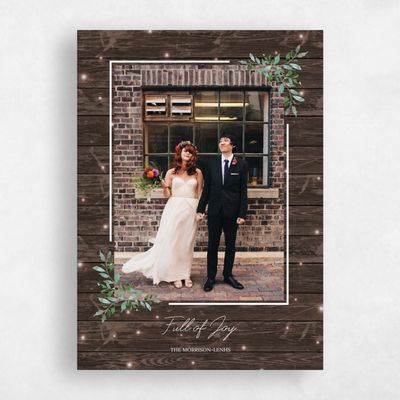 Dark Wood, Brown Holiday Card - Wimberly