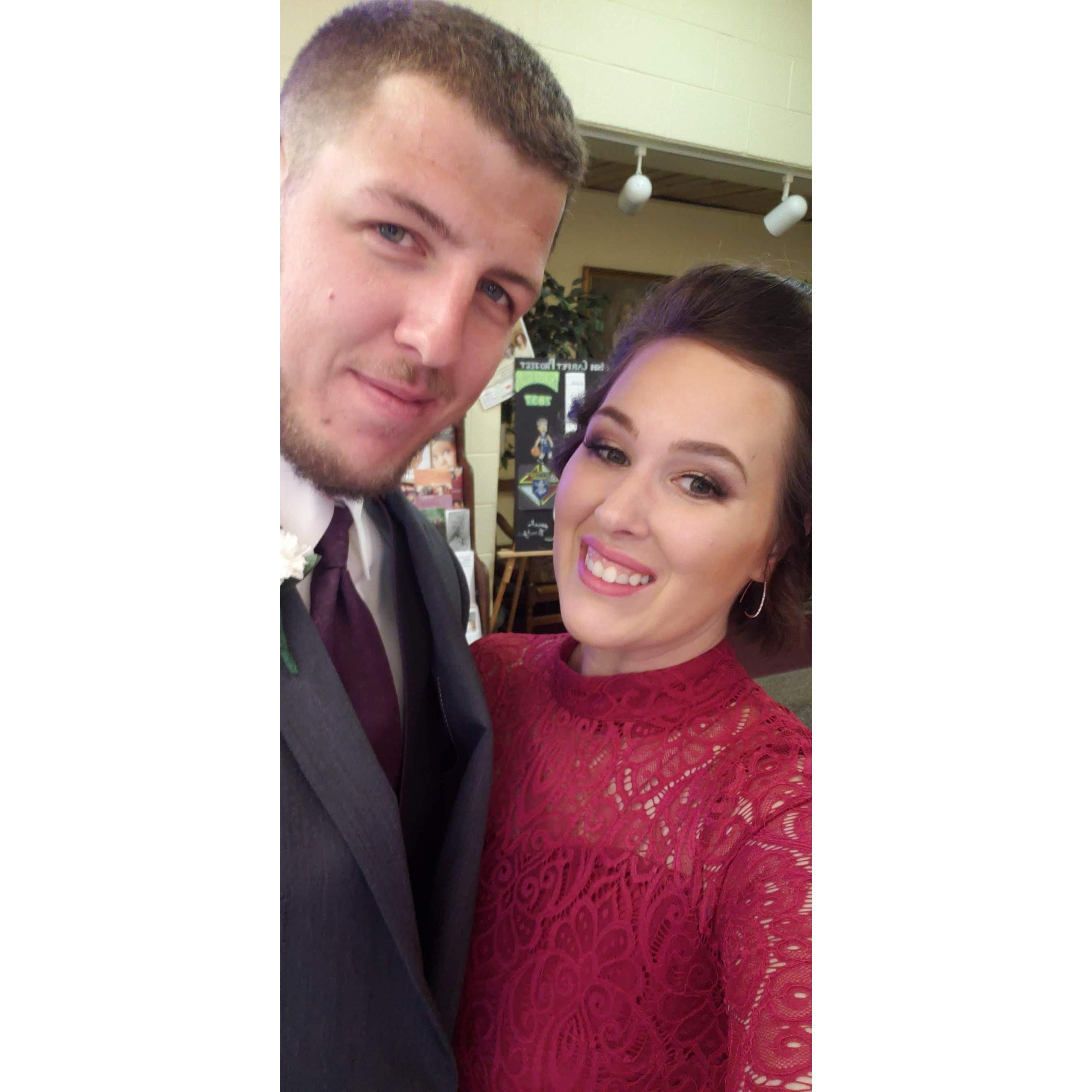 Our first official date as a couple was to Brandon's brother's wedding