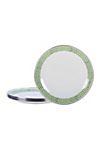 Golden Rabbit Green Scallop Enamelware Plates, Set of 4