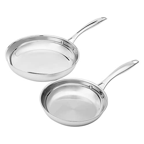 Amazon Basics FP1904233 Frypan, 8" & 10", silver