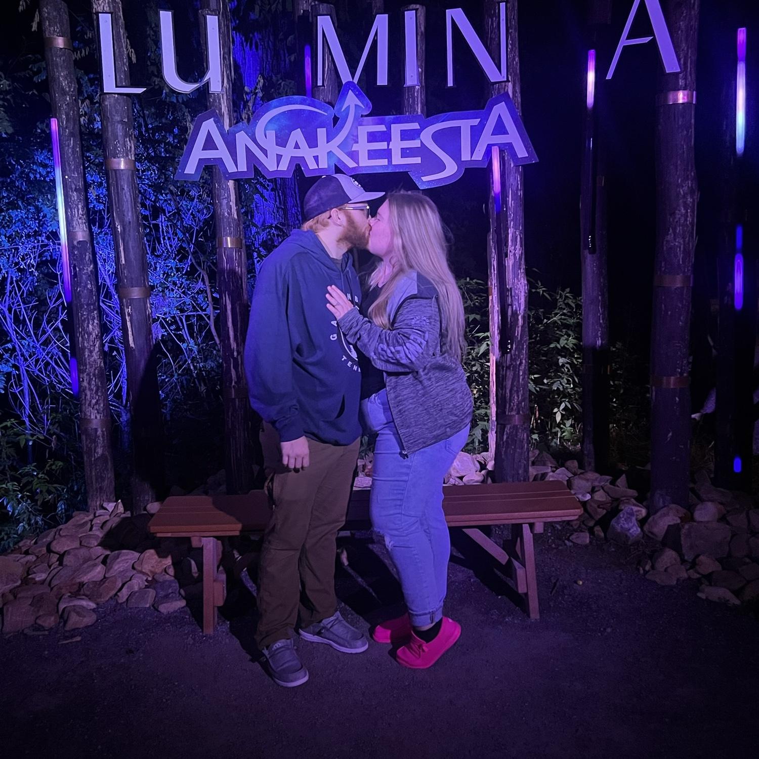 Where we got engaged. It was the most beautiful light show!