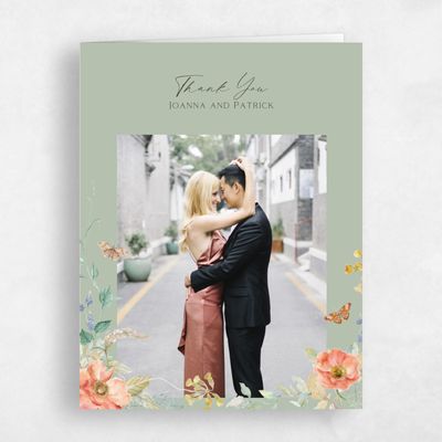 Laurel Green Wedding Thank You - Aurelia Photo