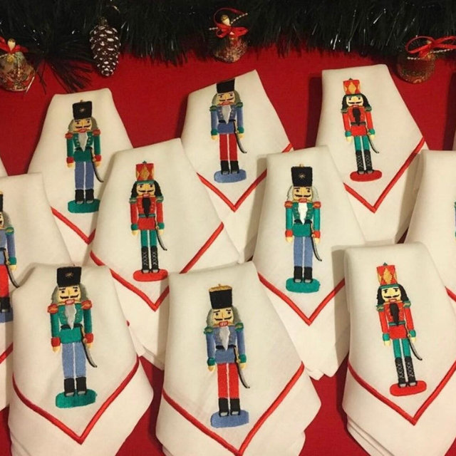 Christmas Nutcracker Linen Napkin, Nutcracker, Dinner Napkin, Christmas Cloth Napkin,