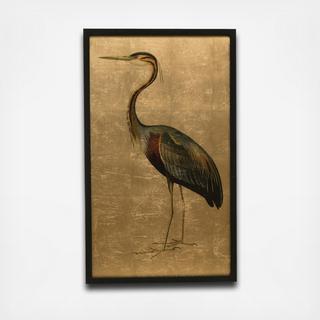 Gold Heron Wall Decor