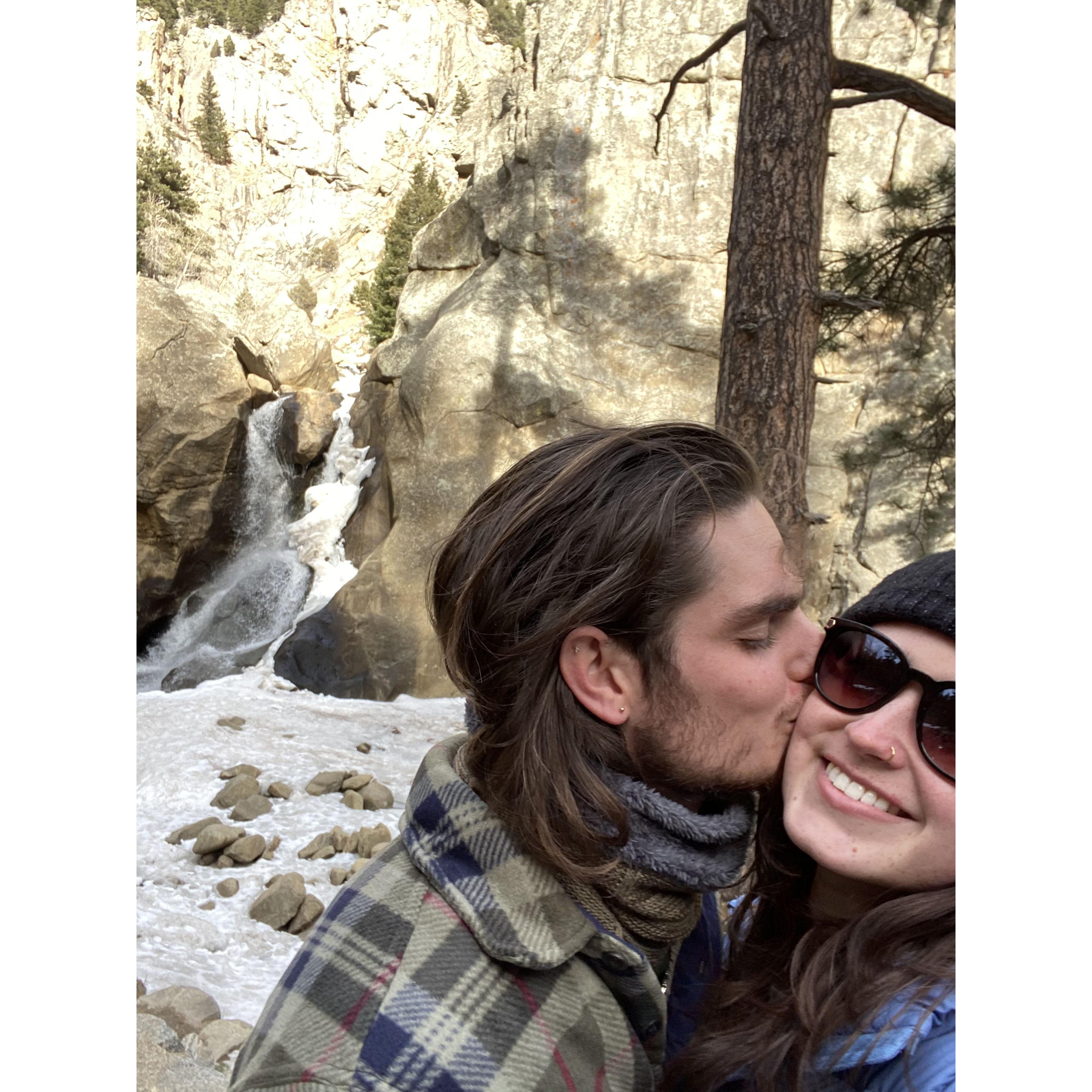 Shannon and Jason at Boulder Falls. They love a good waterfall.