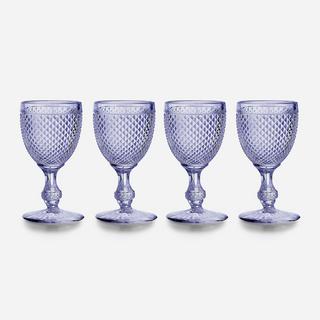 Bicos Set of 4 Water Goblets Lavender