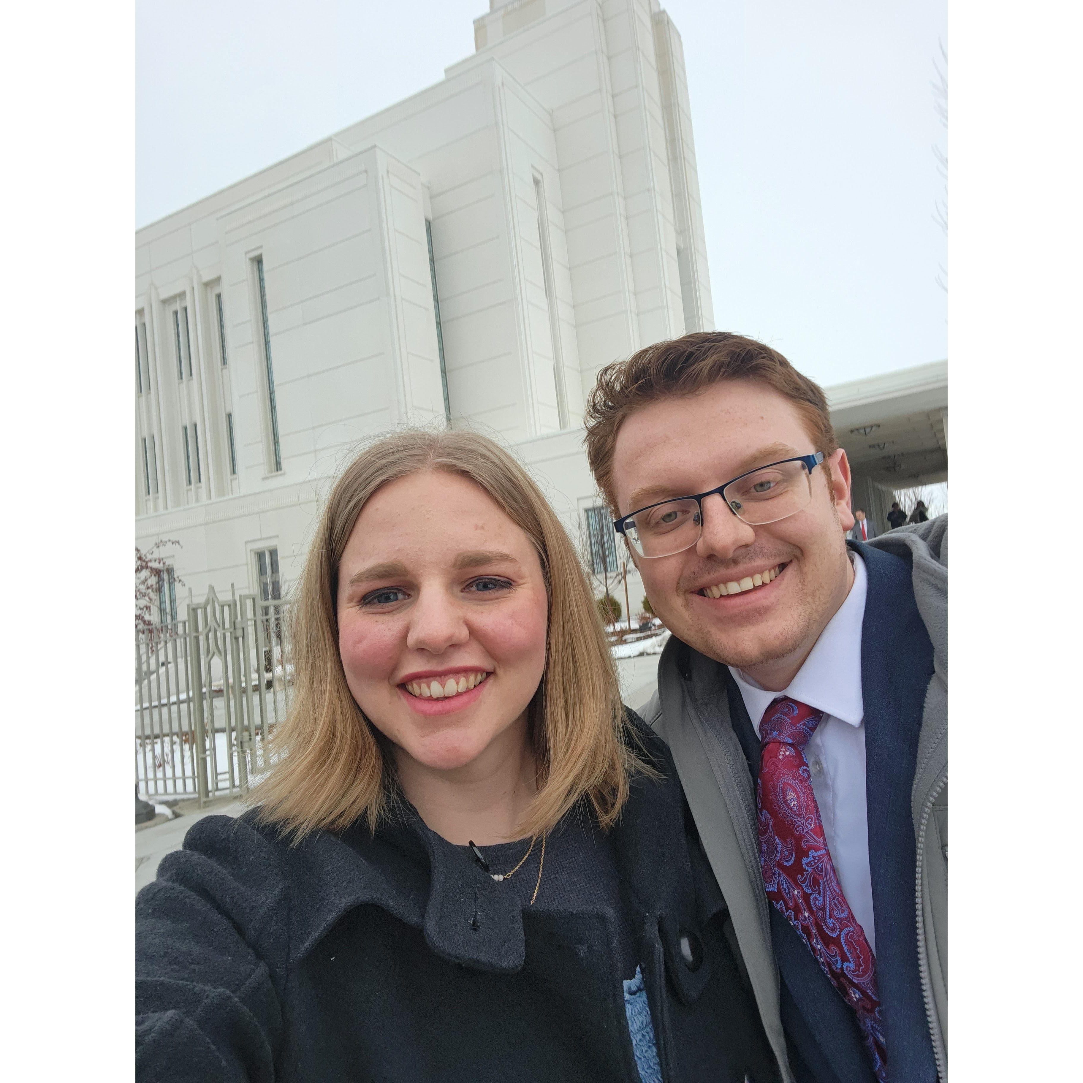 A temple date at the LDS Rexburg Temple!