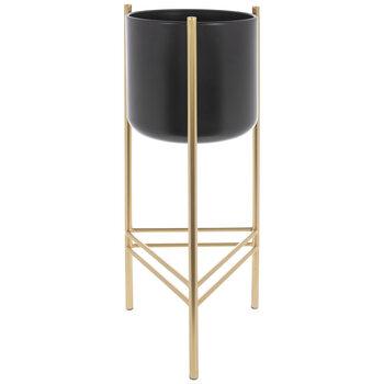 Black & Gold Metal Plant Stand - Small