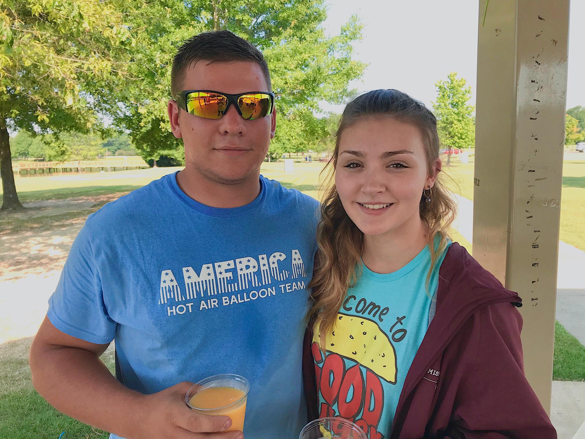 Flying hot air balloons on a weekend