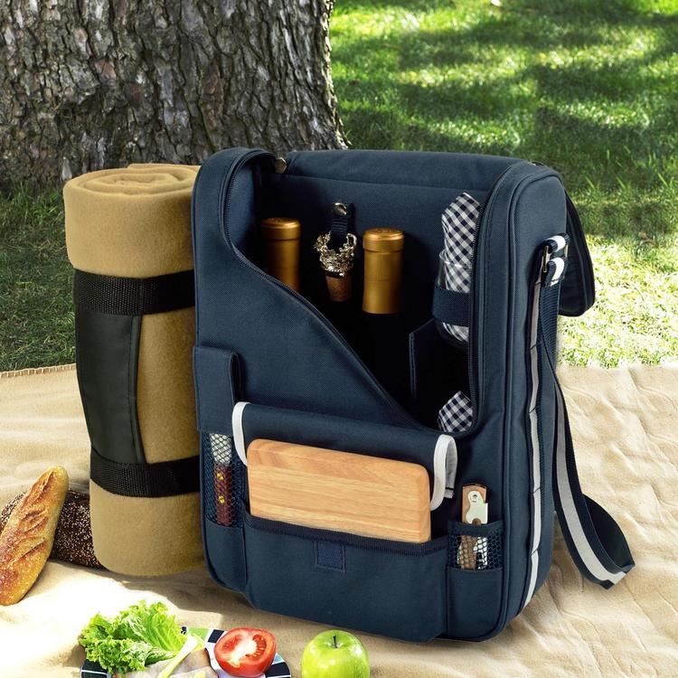 Does Not Apply Tawa Picnic Set Backpack for 4 with Cooler Compartment, Detachable Bottle/Wine